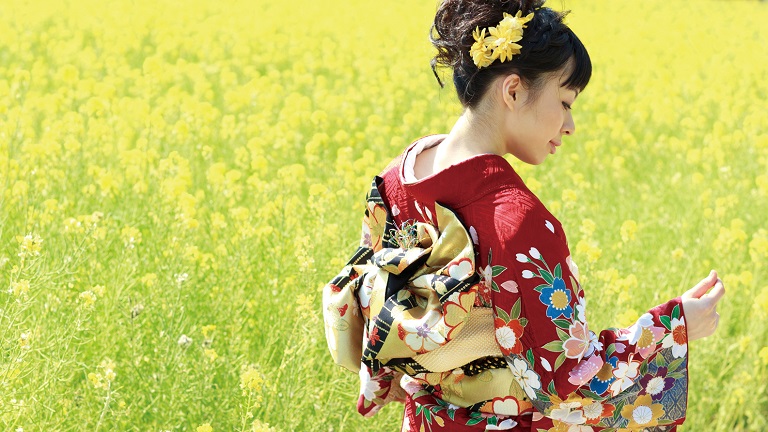Furisode (Traditional Formal Dress for Young Girls)